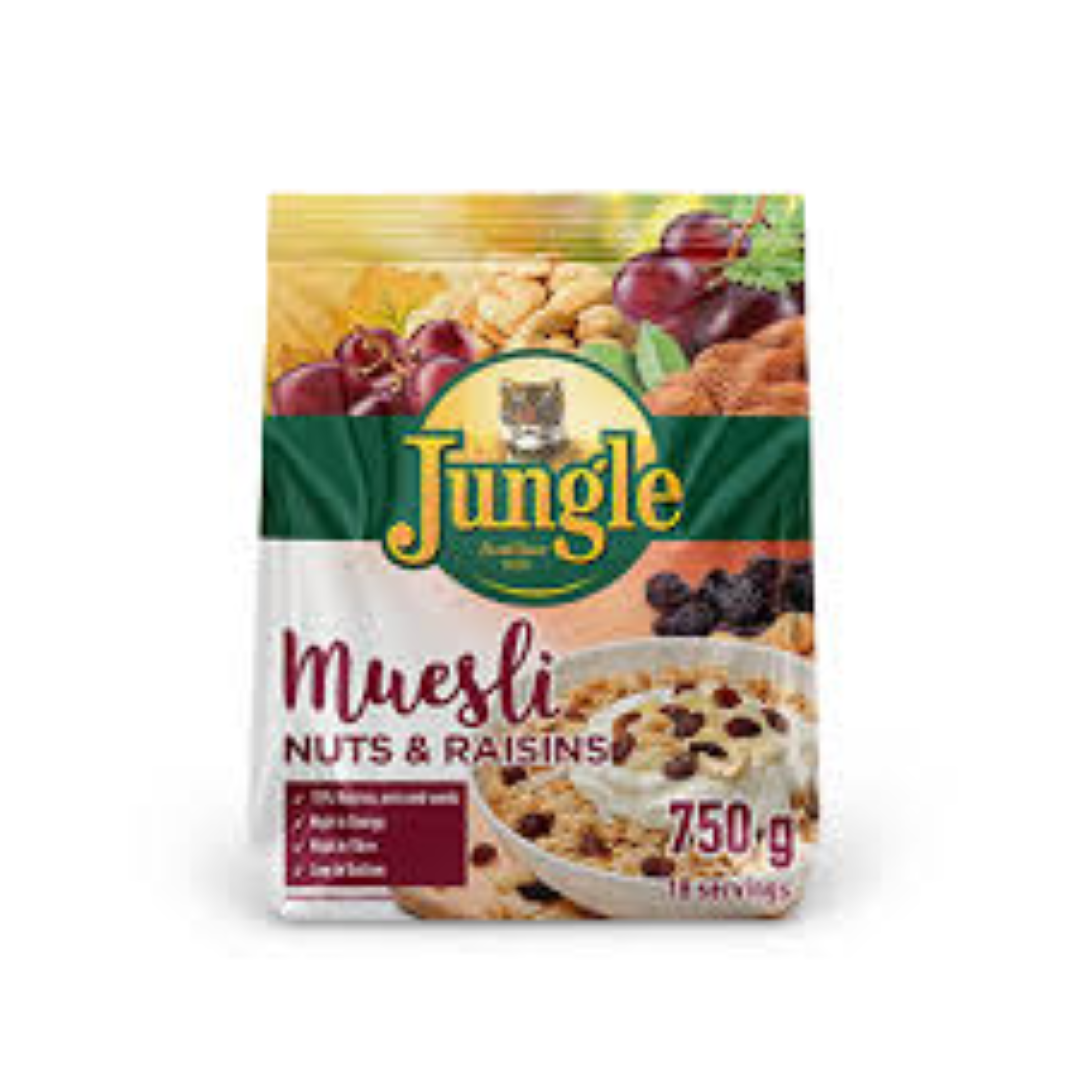 JUNGLE MUESLI NUTS & RAISINS 400G